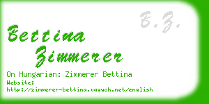 bettina zimmerer business card